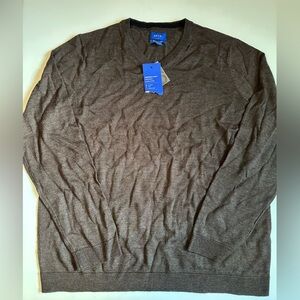 Apt. 9 Men’s XXL Brown Pullover Sweater NWT Soft Merino Wool Blend